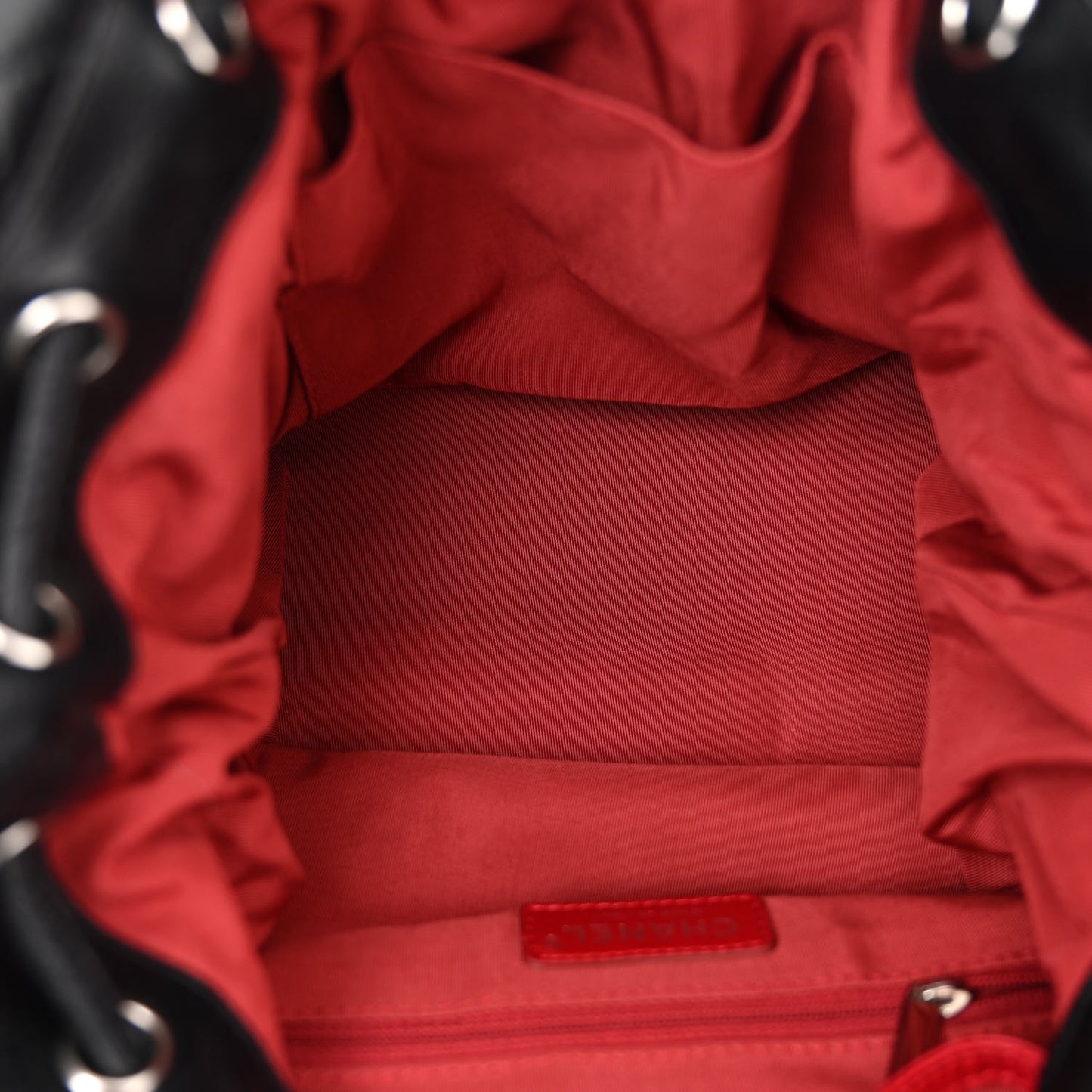 Glazed Calfskin Quilted Beijing Backpack Black