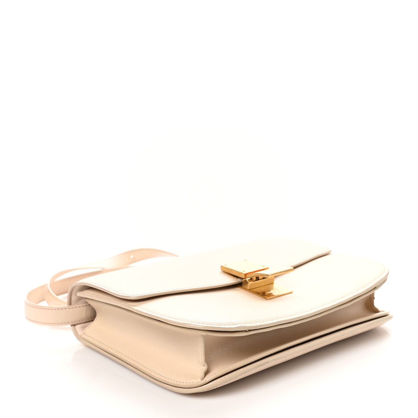 Liege Calfskin Medium Classic Box Flap Bag Powder