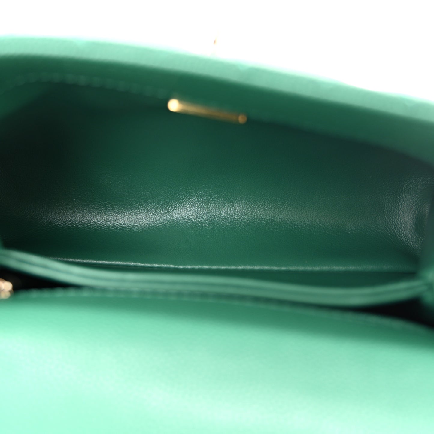Caviar Quilted Extra Mini Coco Handle Flap Green