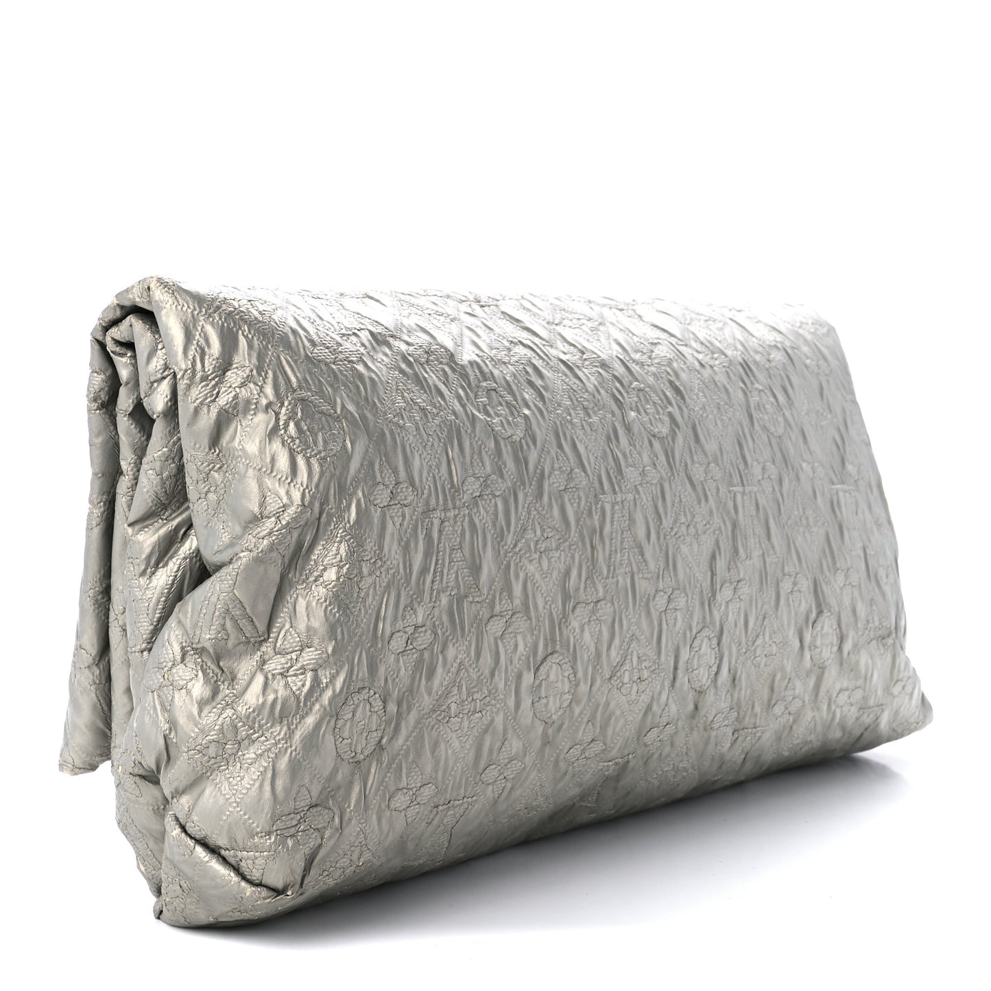 Jacquard Quilted Monogram Limelight Clutch GM Perle