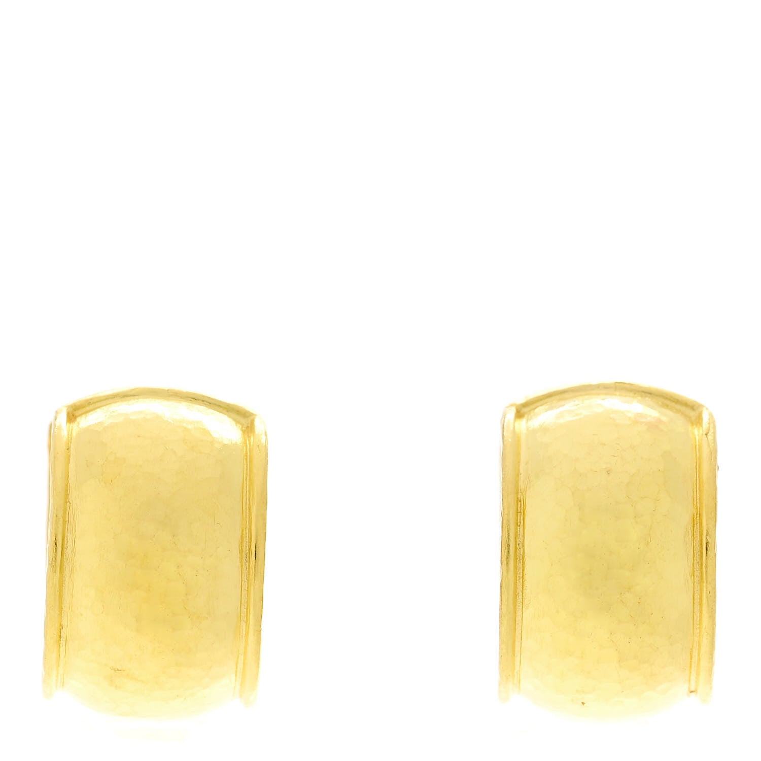 Elizabeth Locke 19K Yellow Gold Curved Hoop Earrings 1 of 5