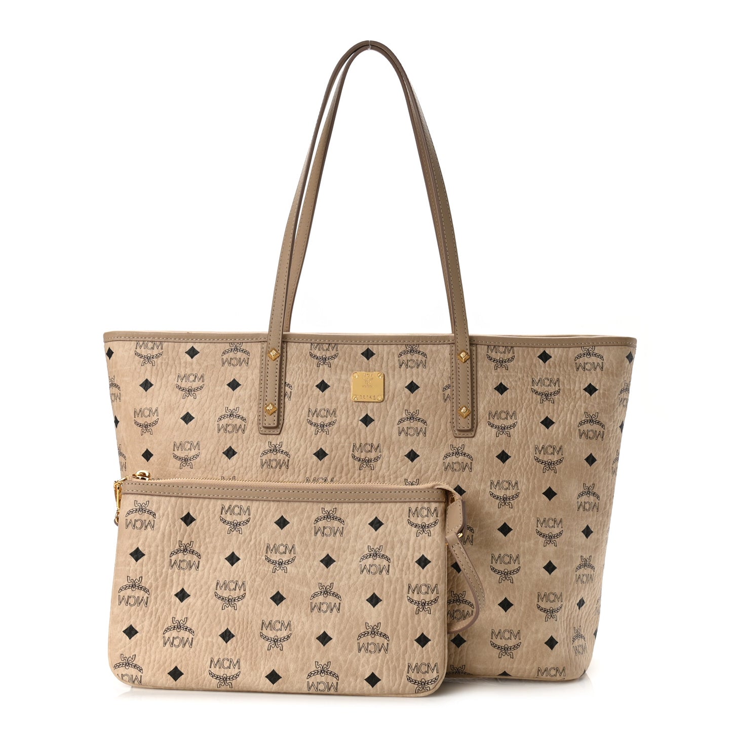 Visetos Medium Anya Shopper Tote Beige