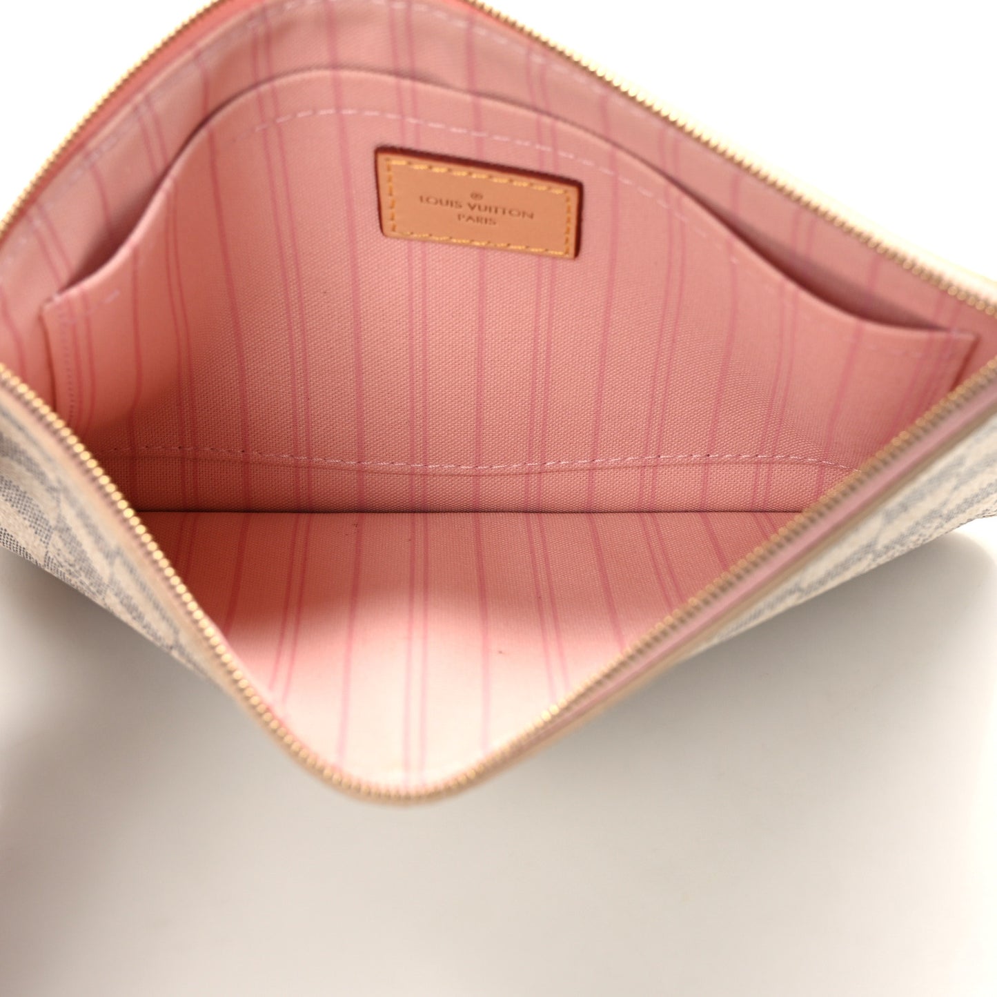 Damier Azur Neverfull MM GM Pochette Rose Ballerine