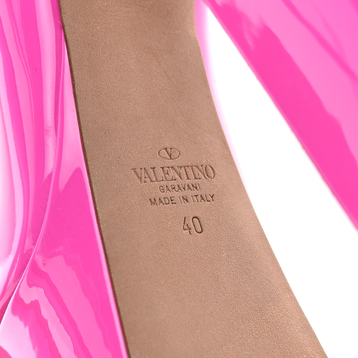 Valentino Garavani Patent Tan-Go 50/155mm Platform Pumps 40 Pink PP 6 of 8