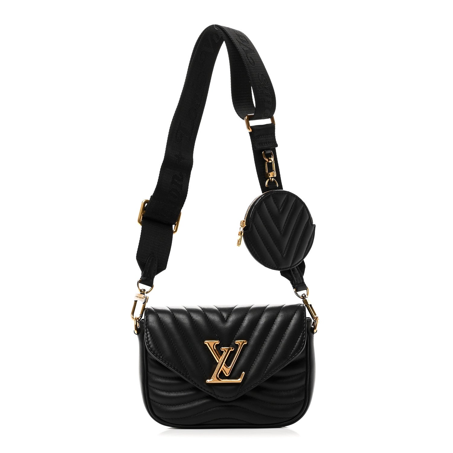 Louis Vuitton Calfskin New Wave Multi Pochette Black 1883930