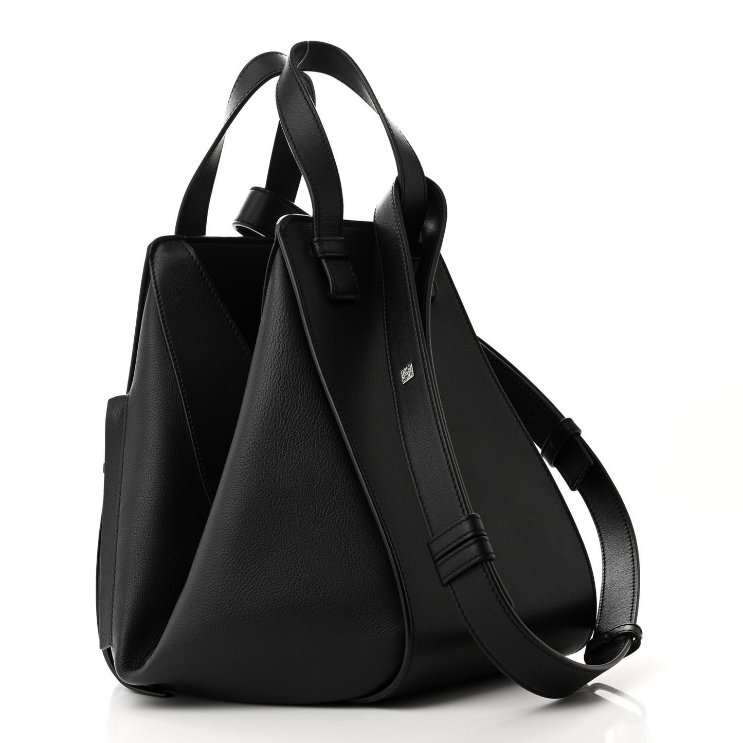 Calfskin Small Hammock Shoulder Bag Black