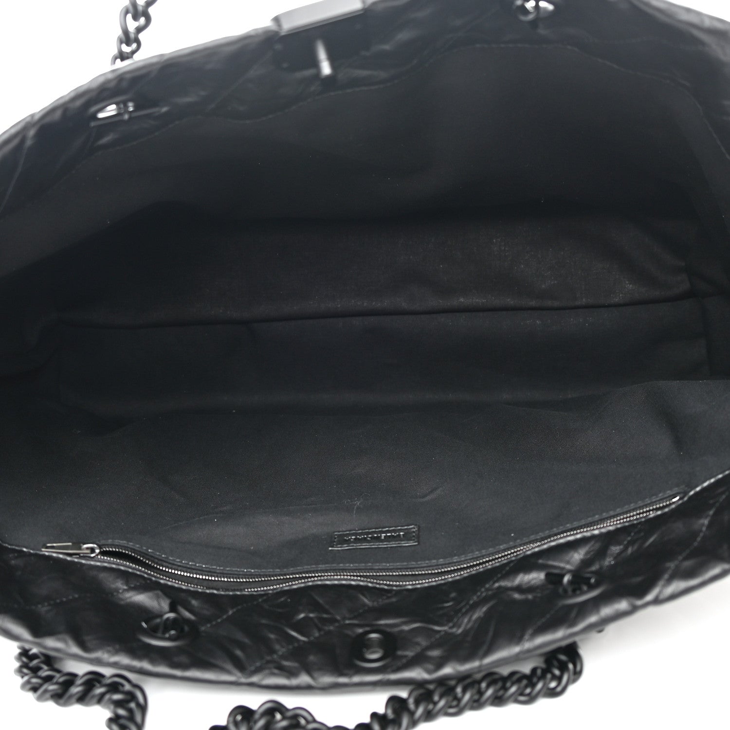 Balenciaga Crushed Calfskin Quilted Matte Black Hardware Large Crush Carry All Tote Bag Black 5 of 10