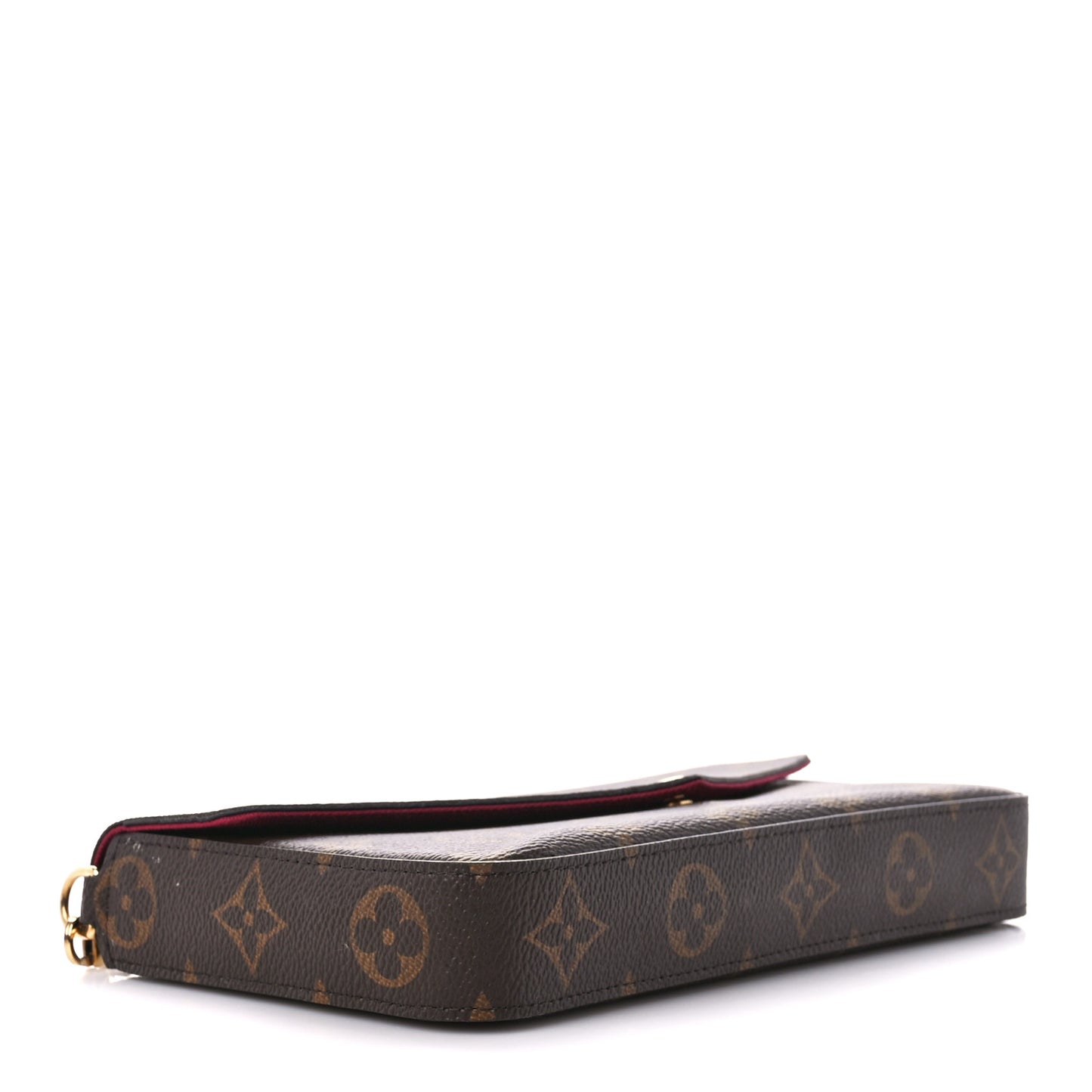 Monogram Pochette Felicie Chain Wallet Fuchsia