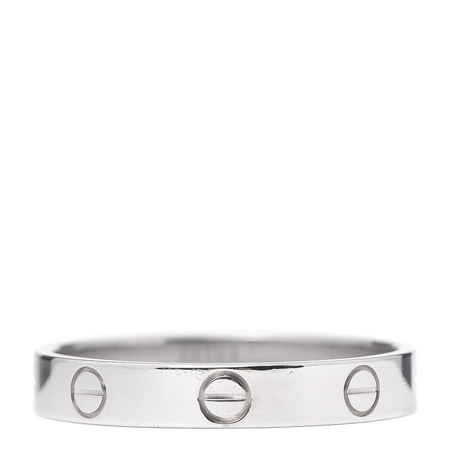 18K White Gold 3.5mm LOVE Wedding Band Ring 61 9.5
