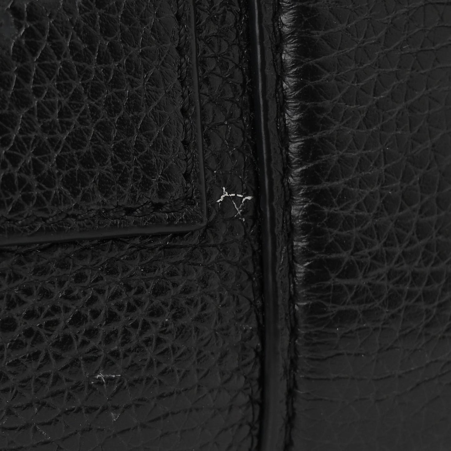 Grained Calfskin Small The Tote Bag Black