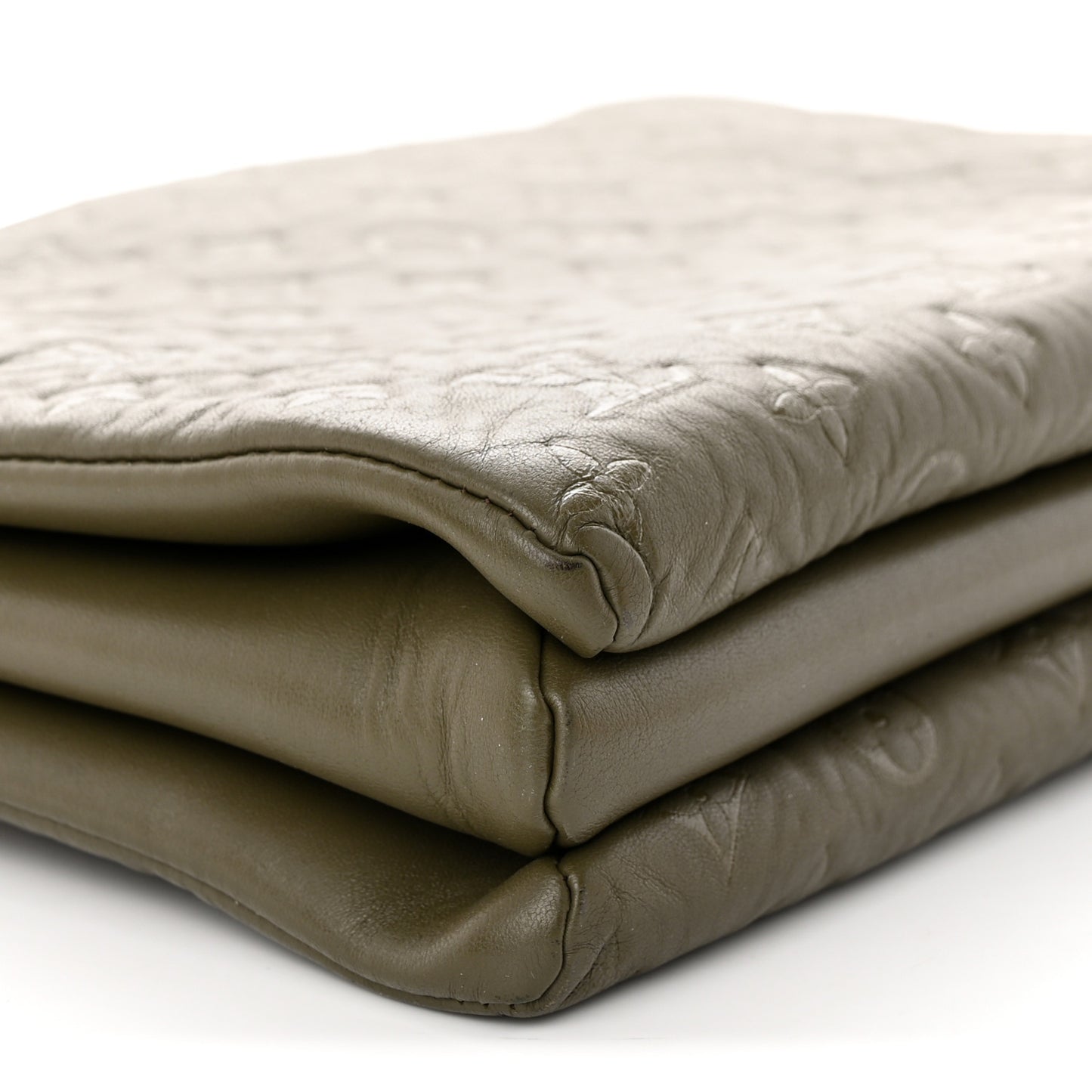 Lambskin Embossed Monogram Coussin MM Khaki