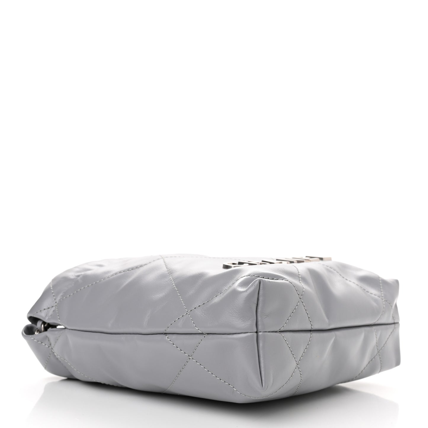 Shiny Calfskin Quilted Mini Chanel 22 Grey