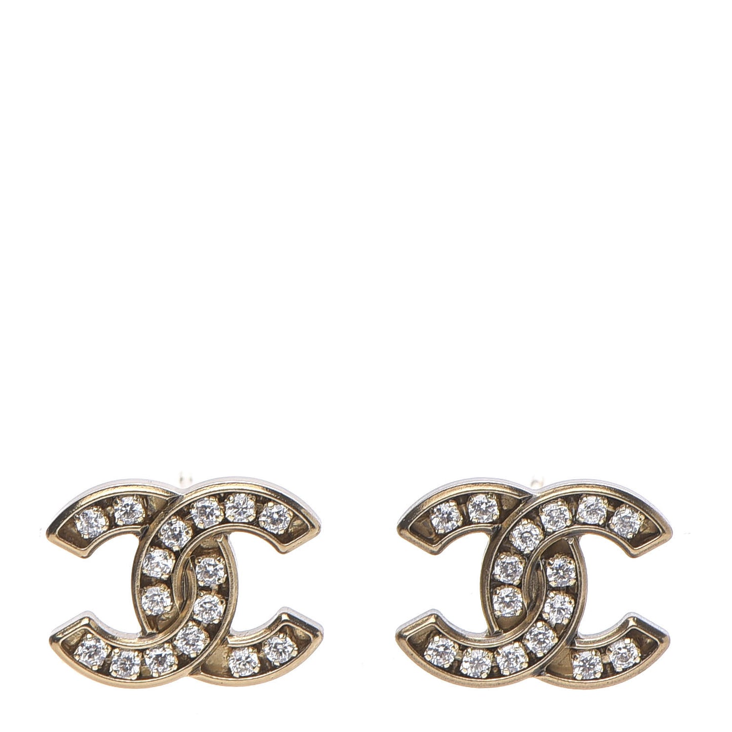 Crystal CC Earrings Gold