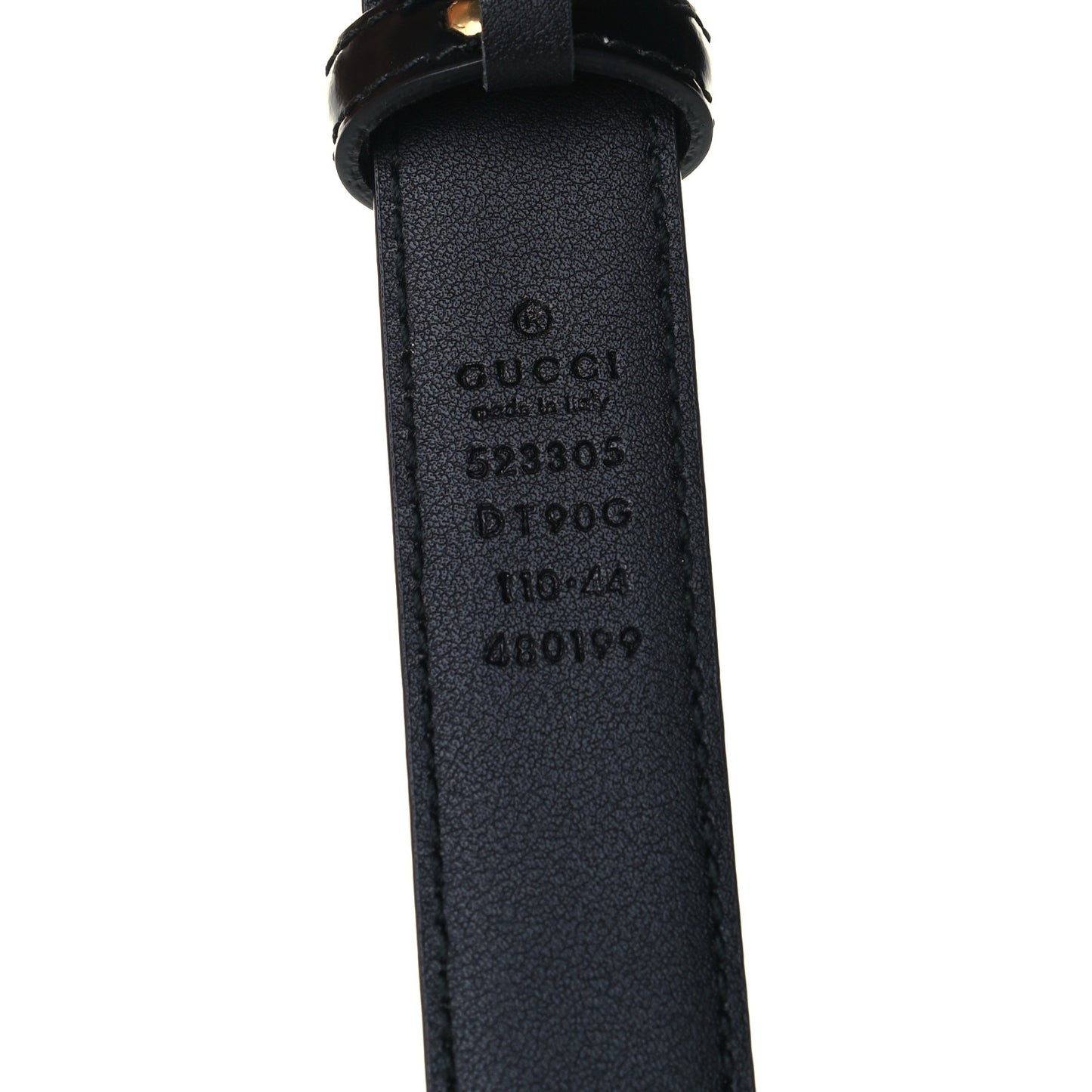 Calfskin Icaro Square G 25mm Belt 110 44 Black
