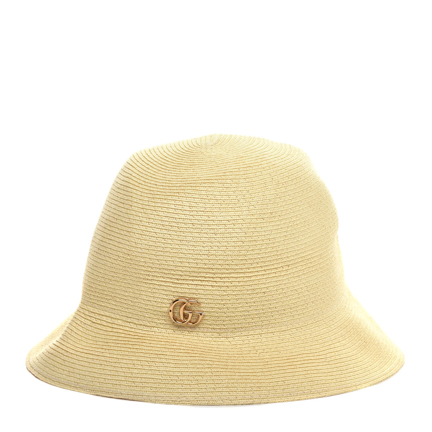 Raffia Double G Bucket Hat M Ivory