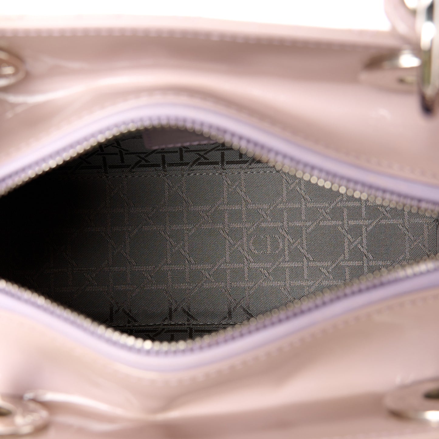 Patent Cannage Medium Lady Dior Light Pink