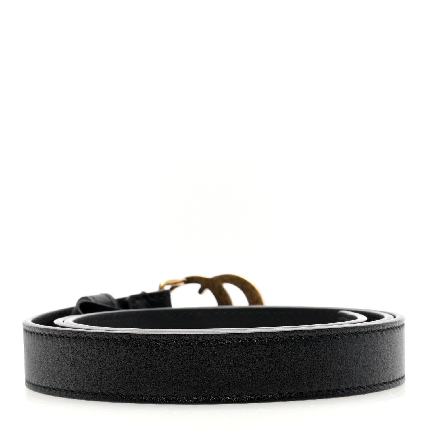Gucci Calfskin Double G 20mm Belt 80 32 Black 2 of 4