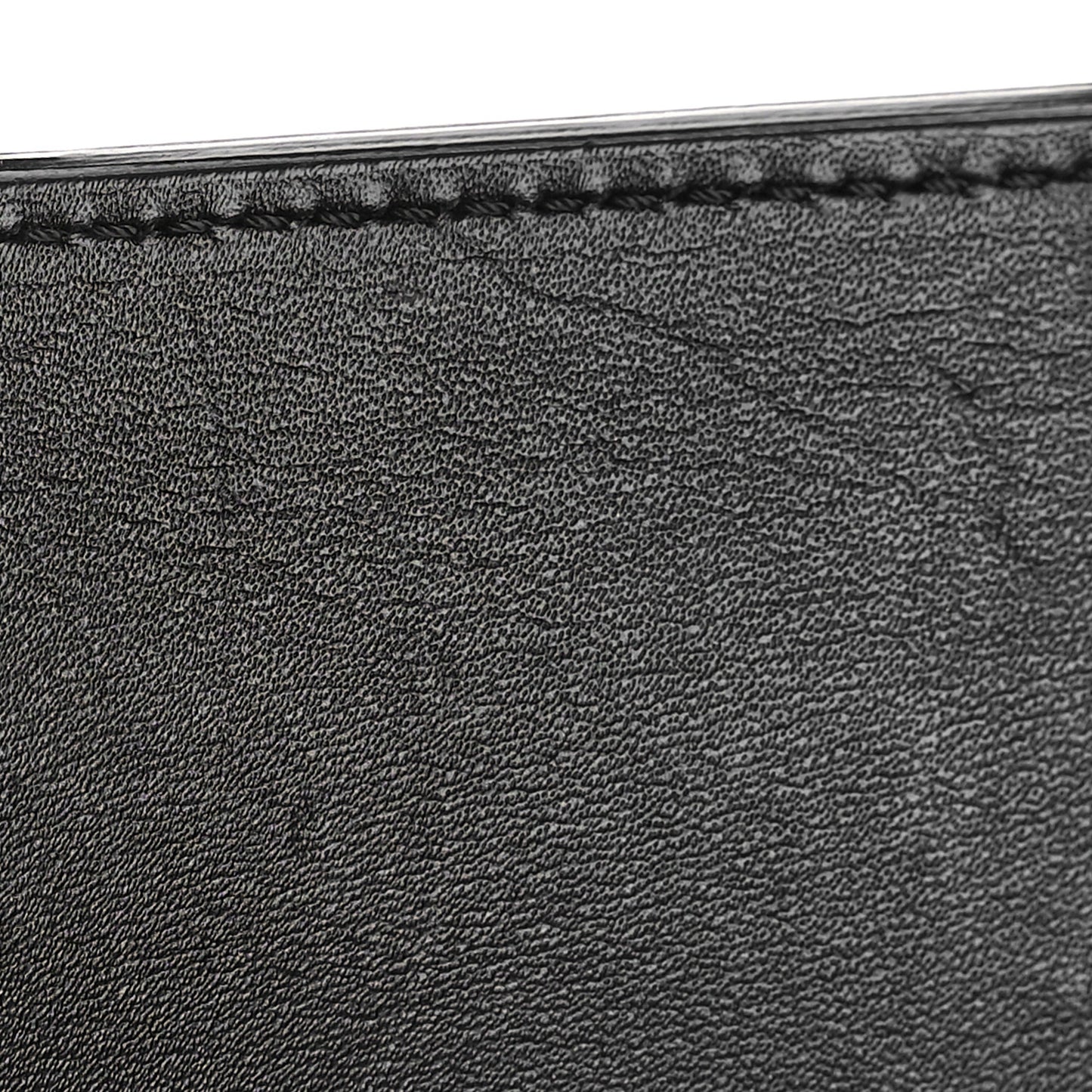 Soft Calfskin Small Enamel Plate Heroine Powder Black