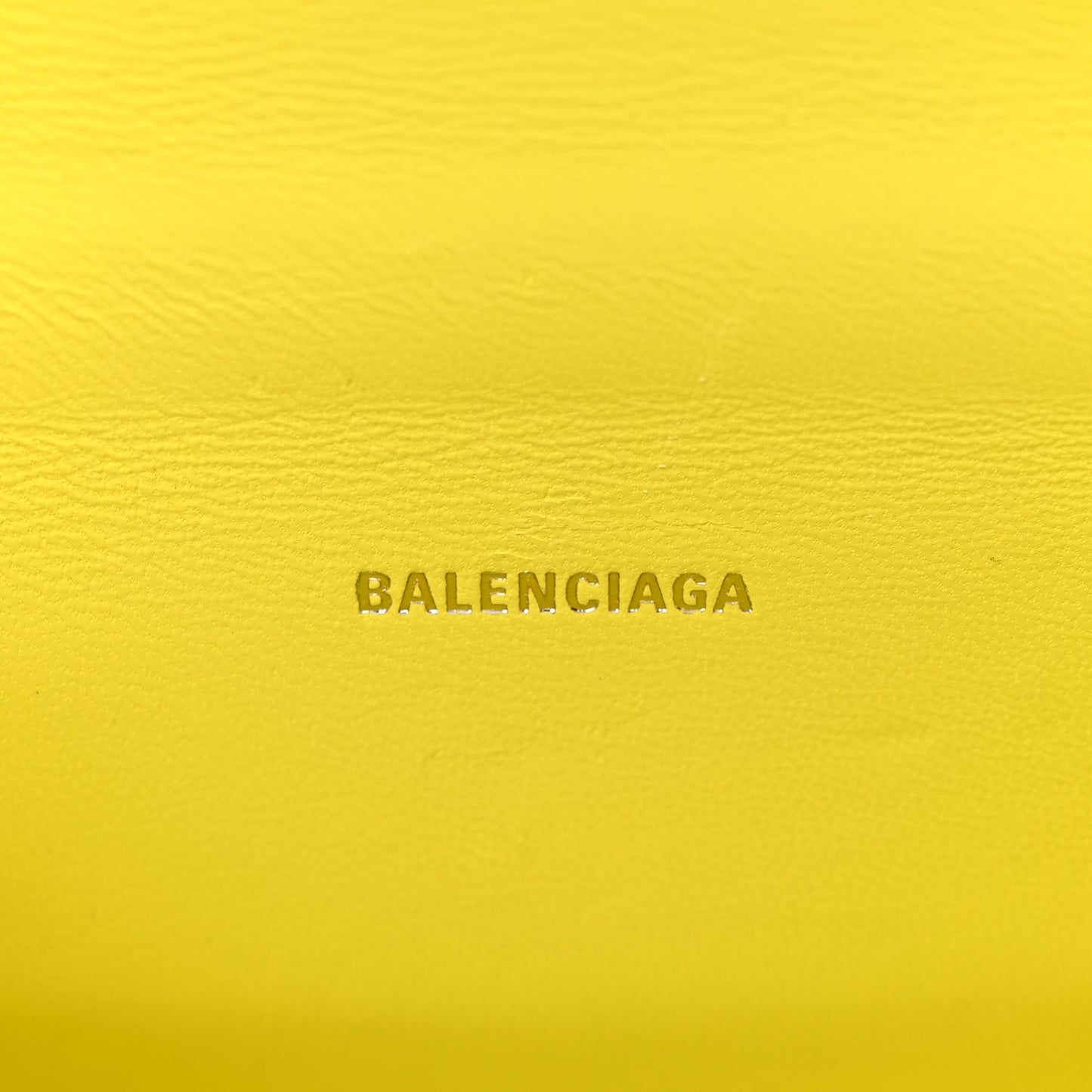 Shiny Calfskin Crocodile Embossed Hourglass Top Handle Bag XS Light Yellow