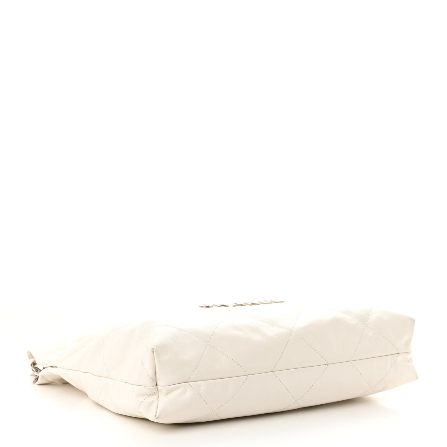 Shiny Calfskin Quilted Small Chanel 22 White