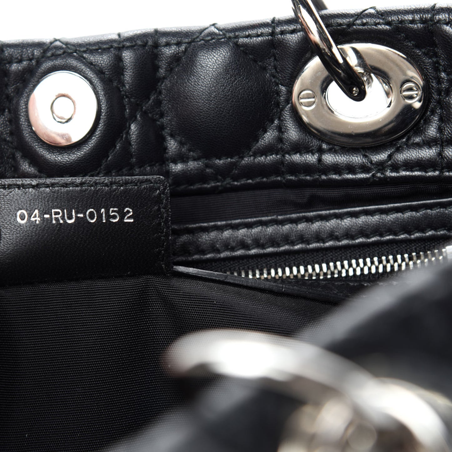 Lambskin Cannage Large Dior Soft Shopping Tote Black