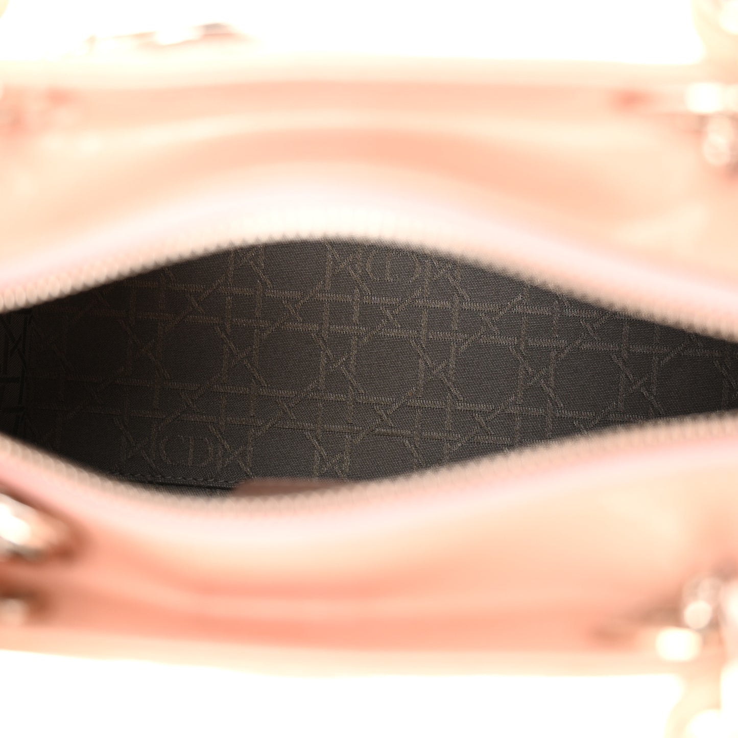 Patent Cannage Medium Lady Dior Light Pink