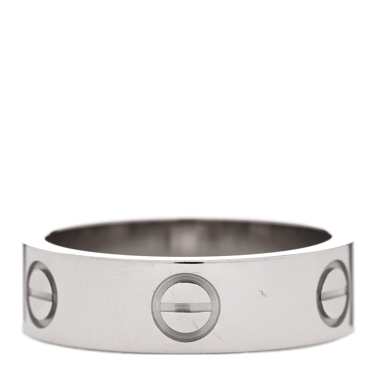 18K White Gold 5.5mm LOVE Ring 53 6.25