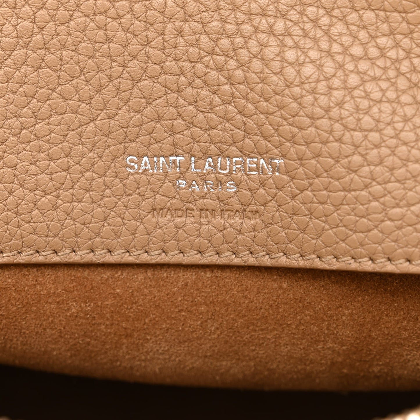 Grained Calfskin Baby Sac De Jour Souple Dark Beige