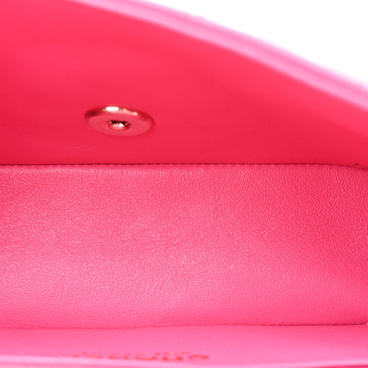 Lambskin Quilted Mini Rectangular Flap Pink