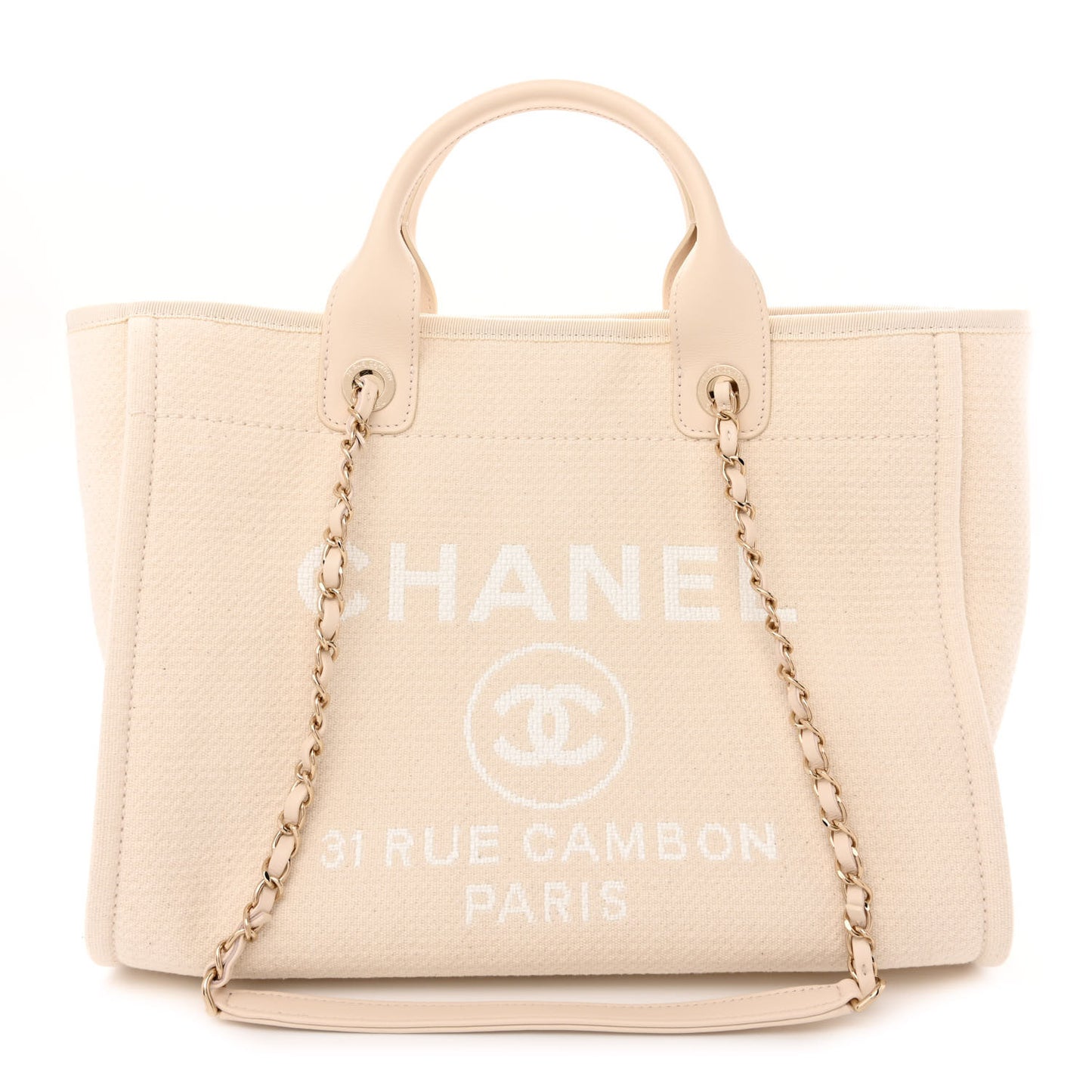 Mixed Fibers Small Deauville Tote White