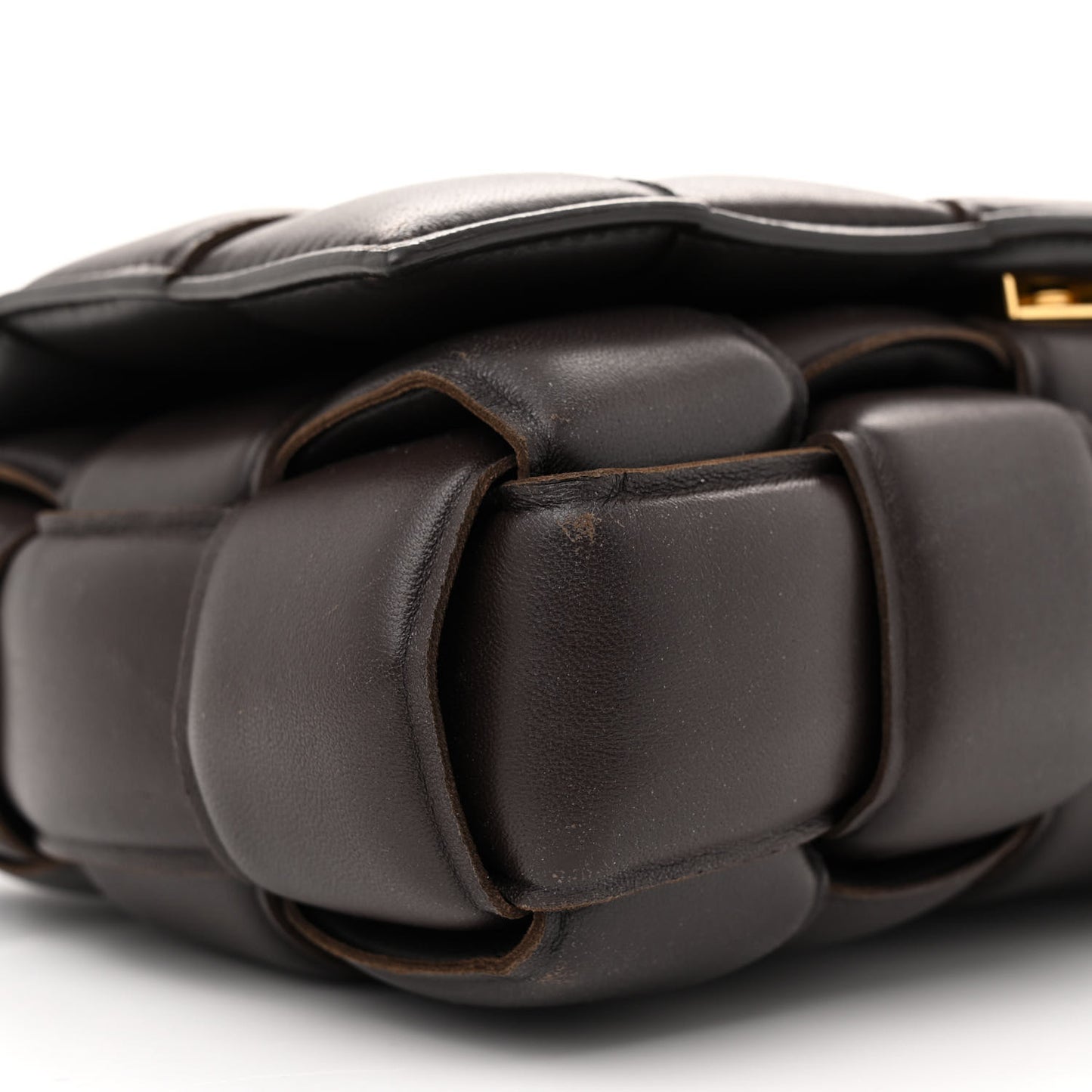 Nappa Maxi Intrecciato Padded Cassette Crossbody Bag Fondente