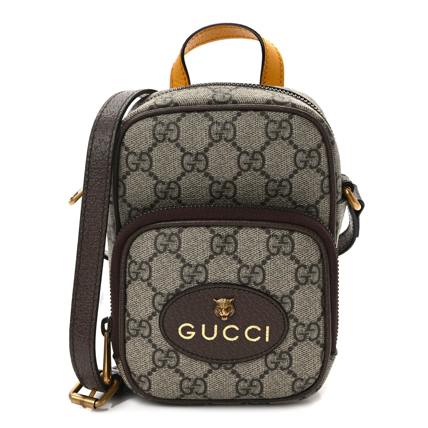 GG Supreme Monogram Mini Neo Vintage Double Zip Messenger Bag Beige New Acero Crop
