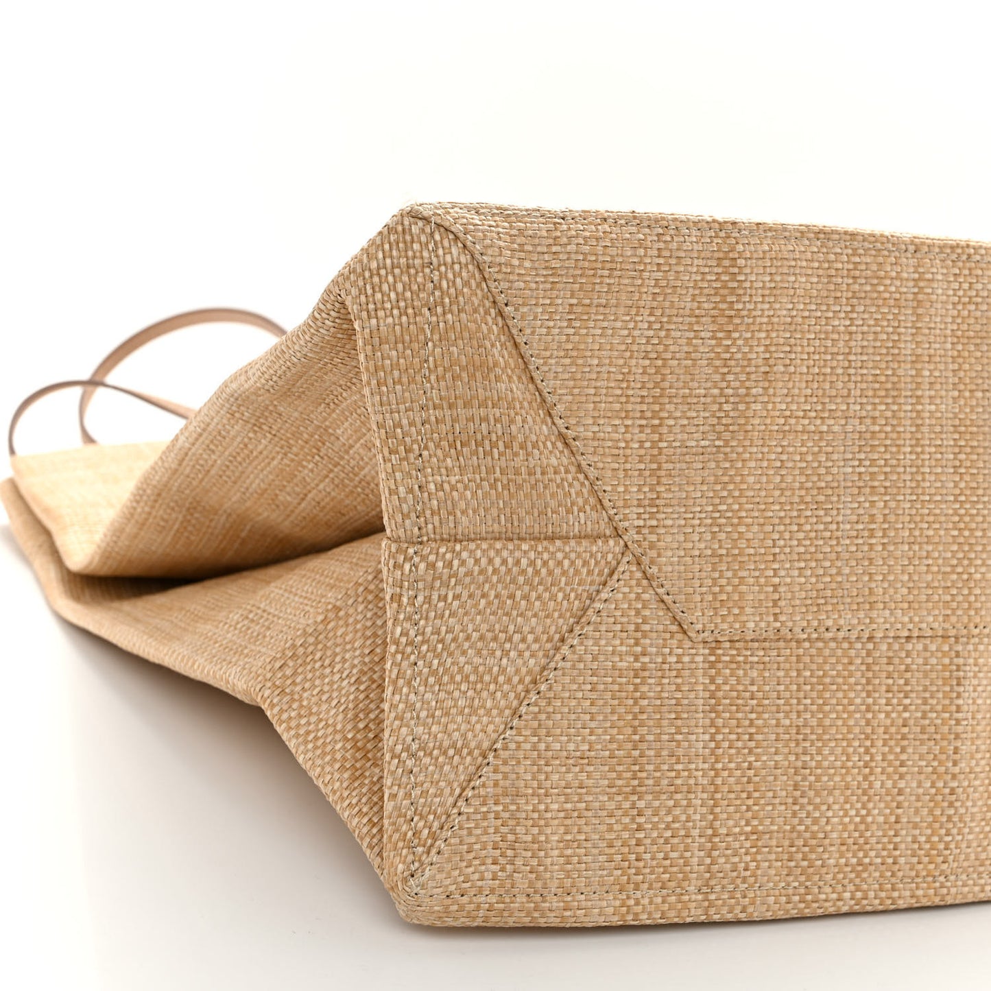 Raffia Logo Tote Naturale