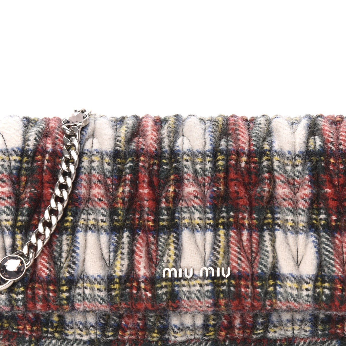Tartan Matelasse Small Flap Naturale