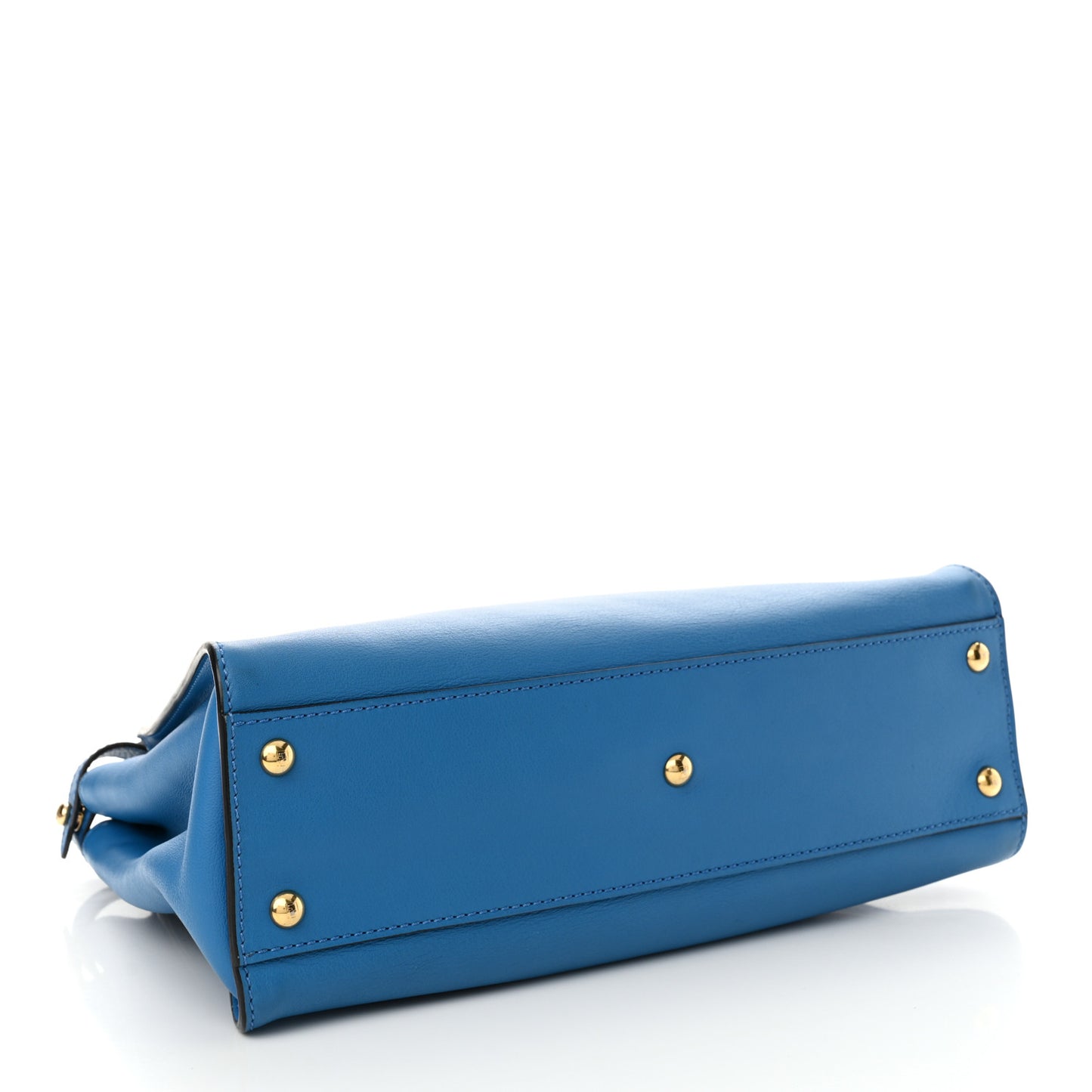 Vitello Seta Medium Peekaboo Iconic Satchel Blue Royal