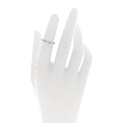 18K White Gold Diamond Roma Amor Wedding Band Ring 46 3.75