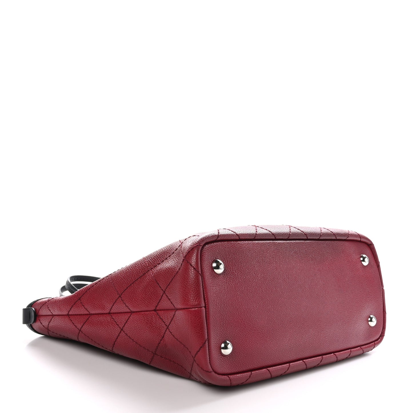 Grained Calfskin Shopping Fever Tote Red