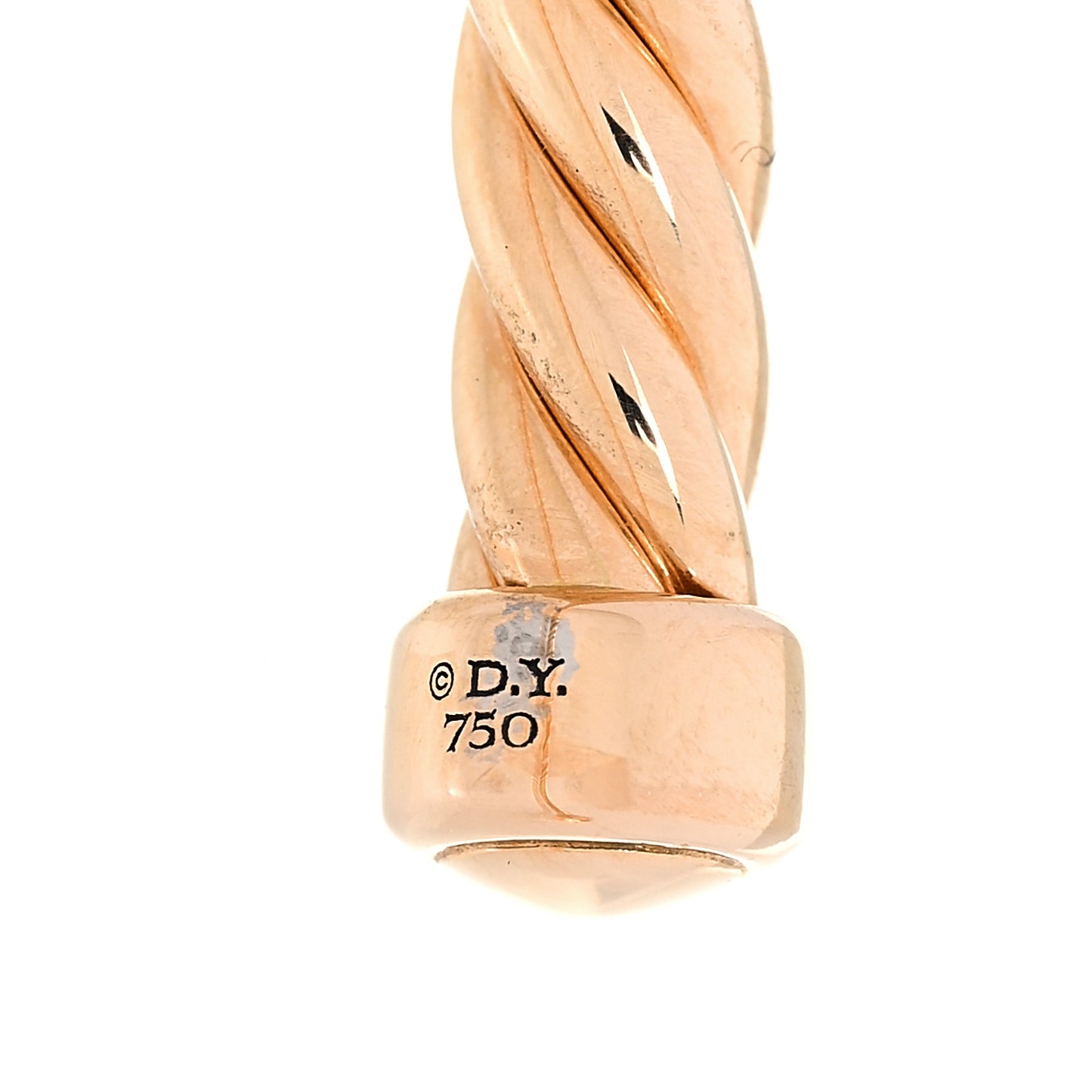 18K Rose Gold 4mm Cable Classics Cuff Bracelet