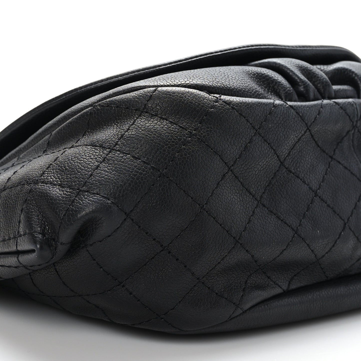 Caviar Half Moon Large Flap Black