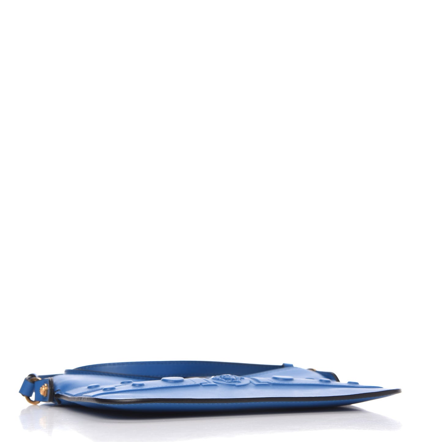 Supple Calfskin Tribute X Crossbody Pouch Blue