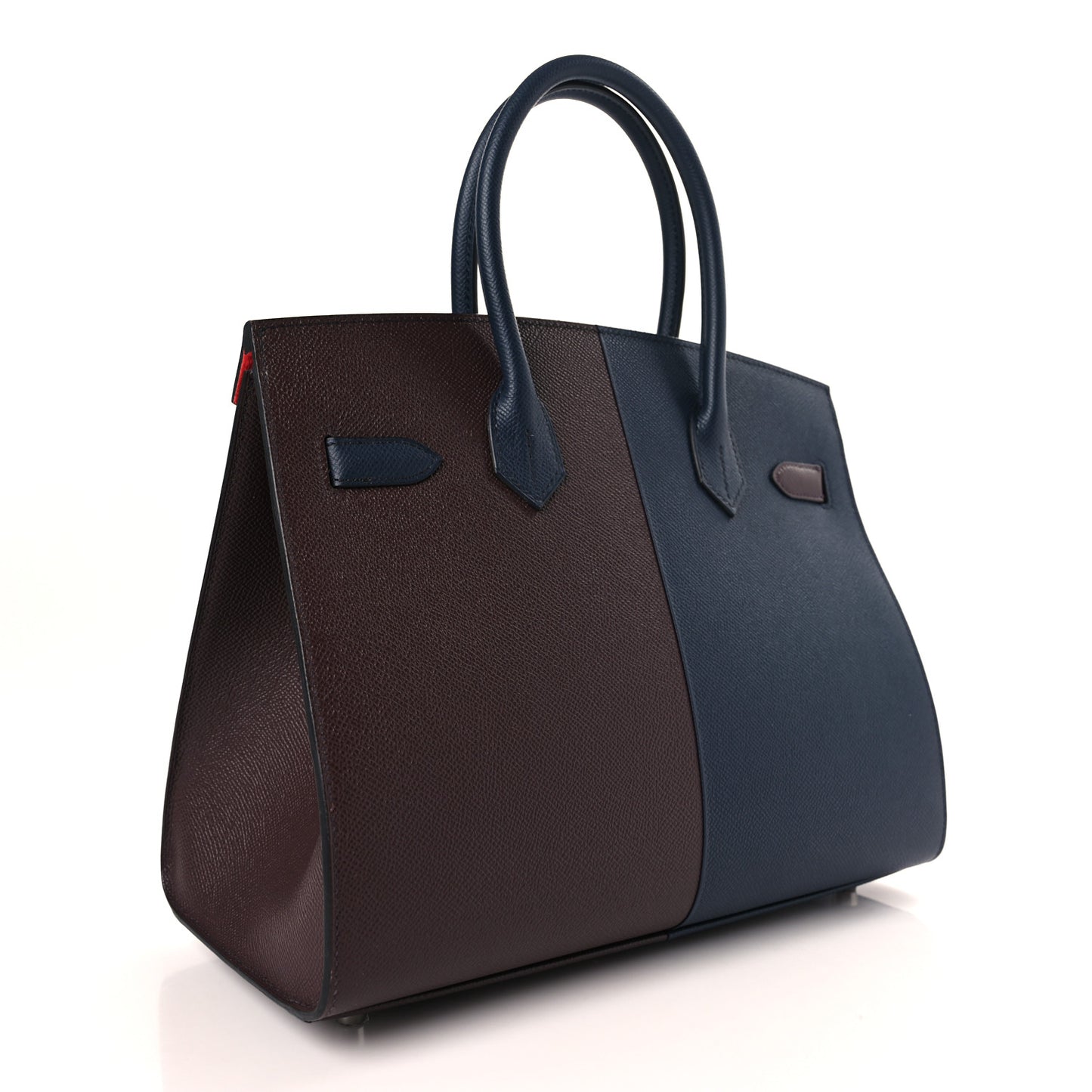 Epsom Casaque Birkin Sellier 30 Rouge Sellier Bleu Indigo Rose Texas