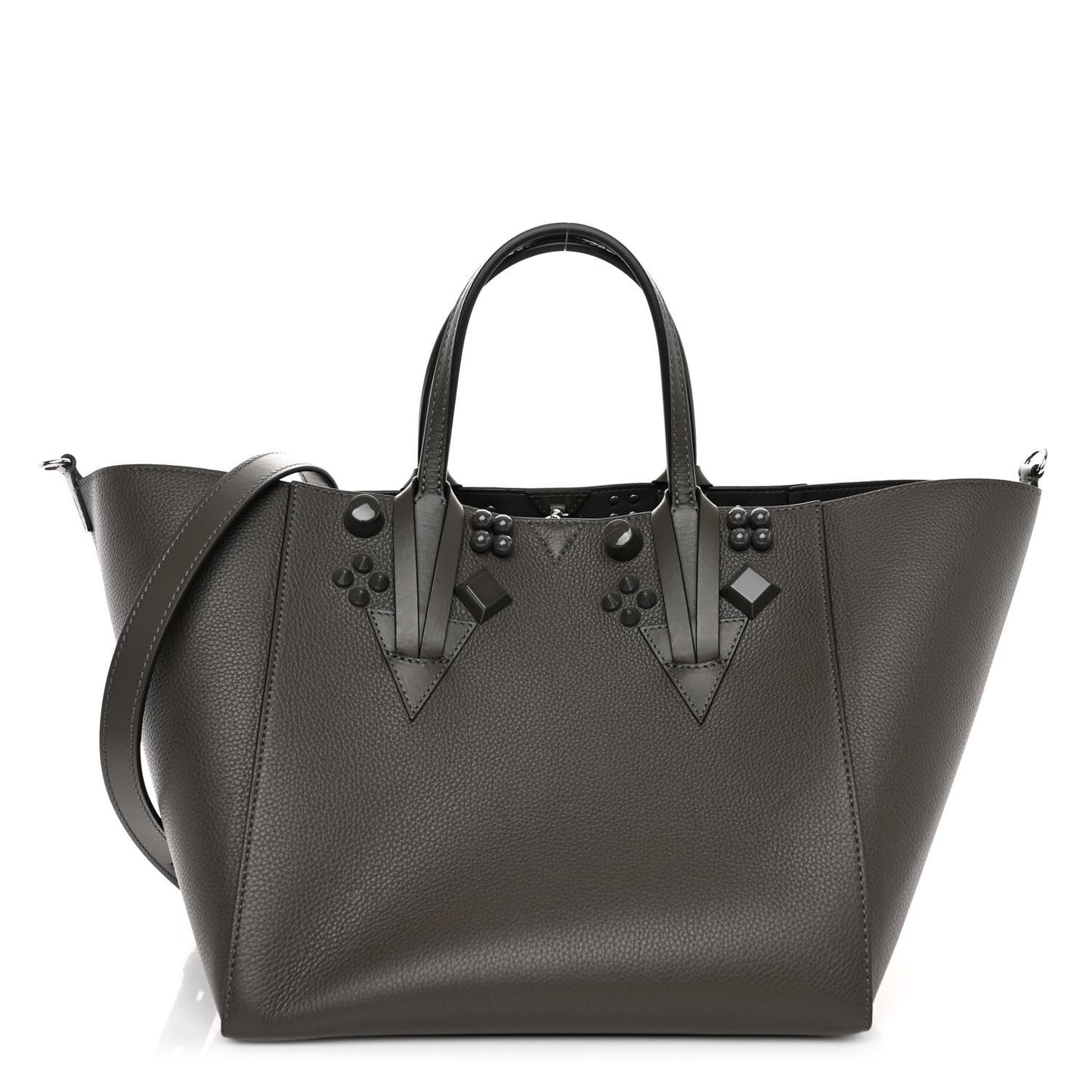 Calfskin Empire Spike Studded Small Cabachic Tote Rocket
