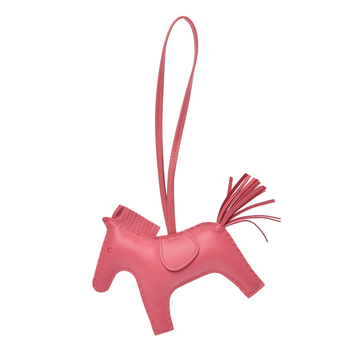 Milo Lambskin Grigri Rodeo Horse Bag Charm MM Rose Azalee