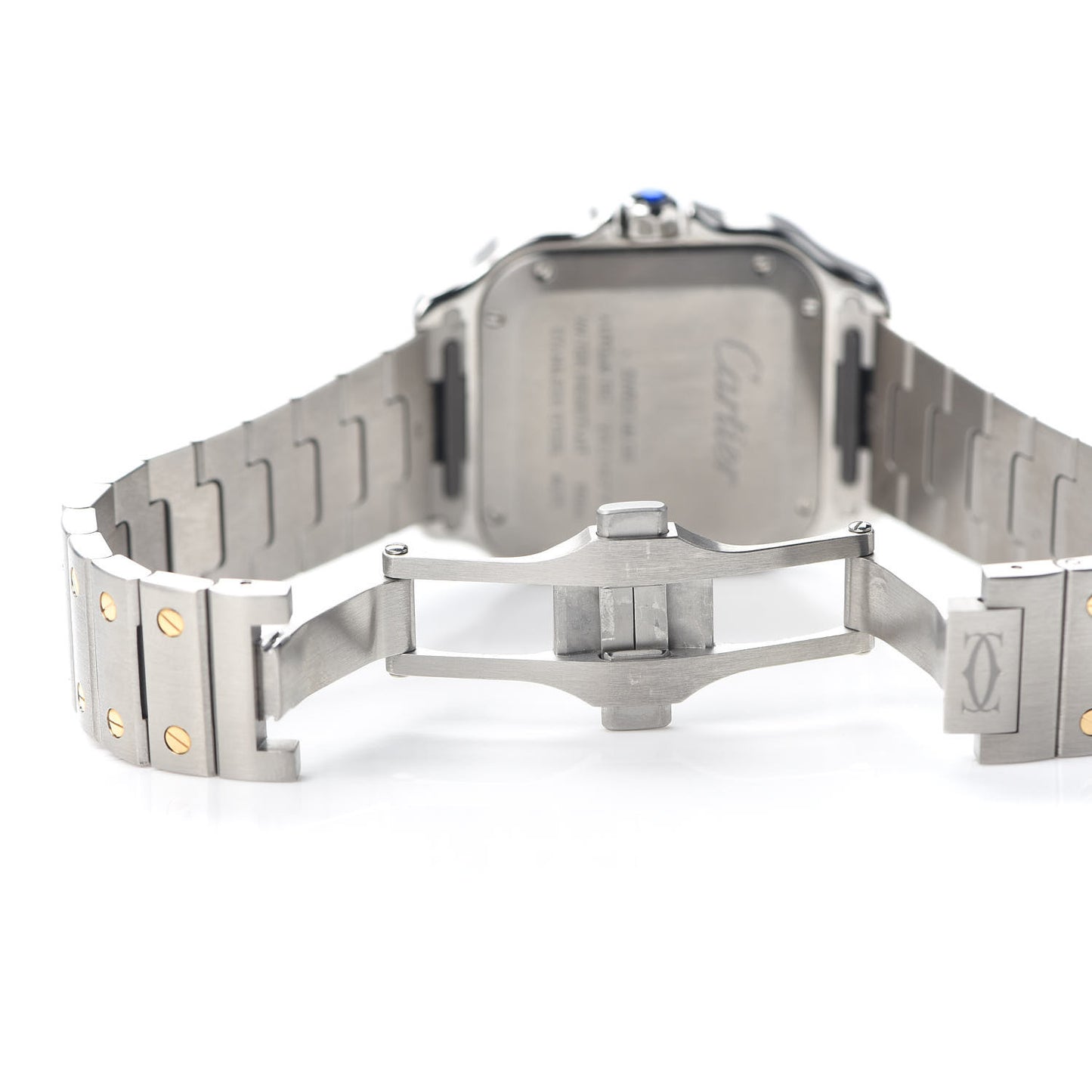 Stainless Steel 18K Yellow Gold 35mm Santos de Cartier Automatic Watch