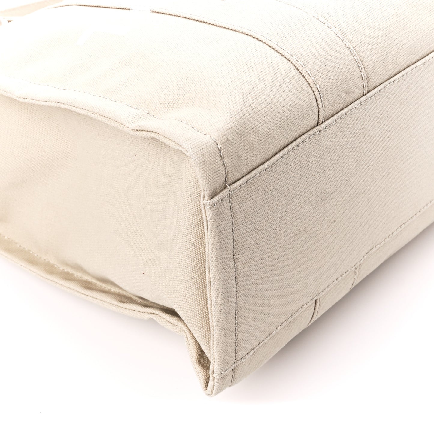 Cotton Canvas Large The Tote Bag Beige