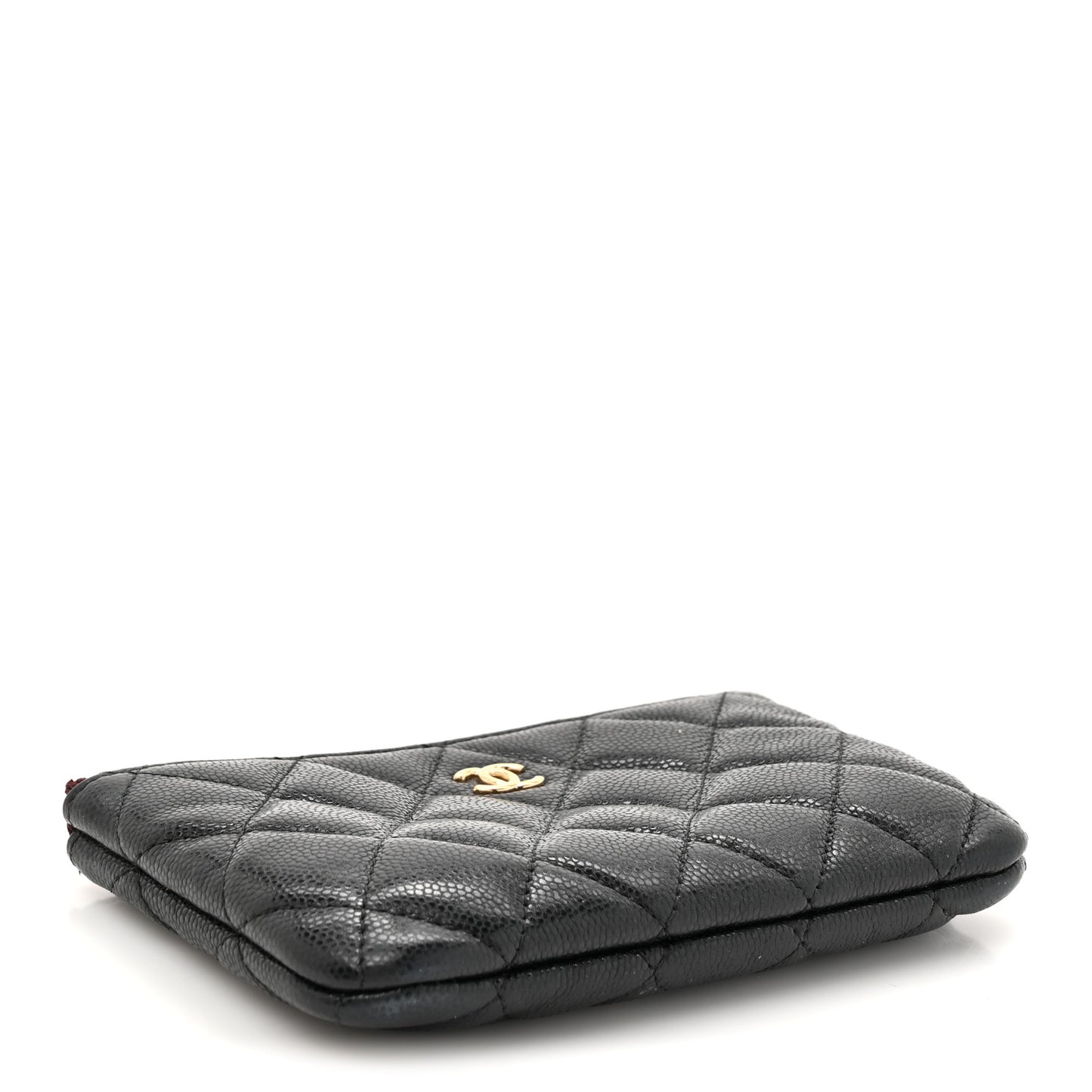 Caviar Quilted Small Pouch Black
