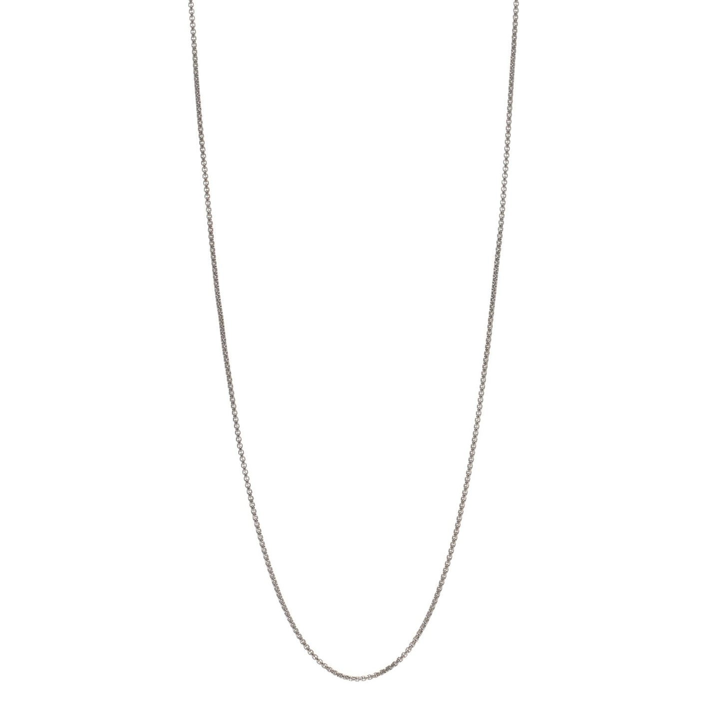 Stainless Steel 14K Rose Gold 2.7mm Box Chain Necklace 41"