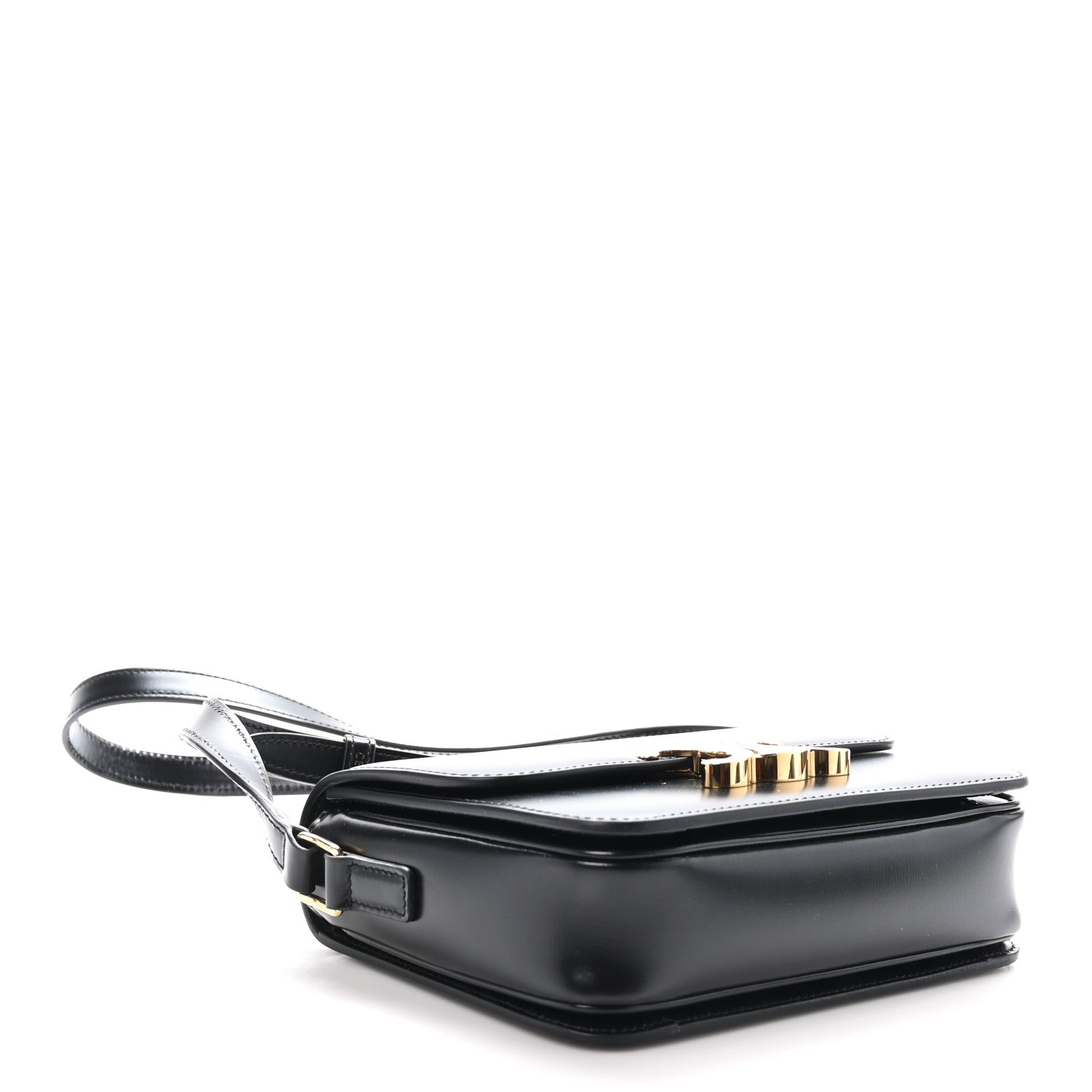 Celine Shiny Calfskin Teen Triomphe Black 4 of 10
