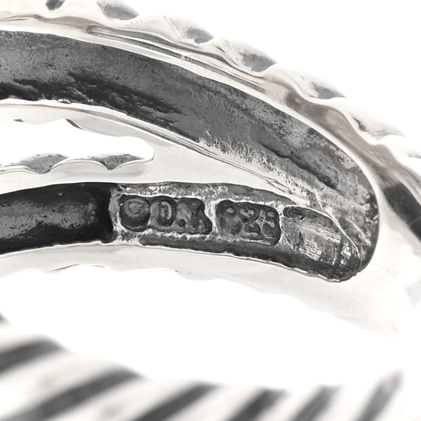 Sterling Silver Diamond 11mm Albion Pave Ring 53 6.25