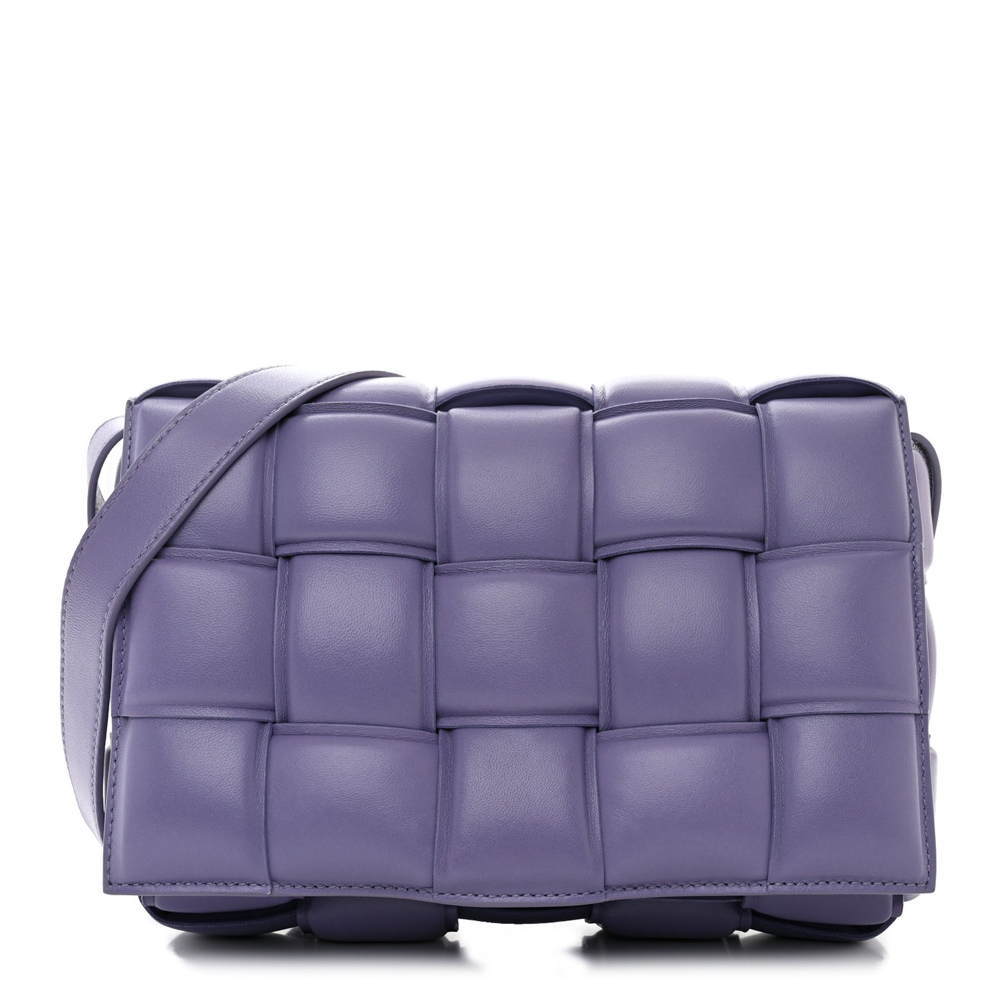 Nappa Maxi Intreccio Padded Cassette Crossbody Bag Lavender